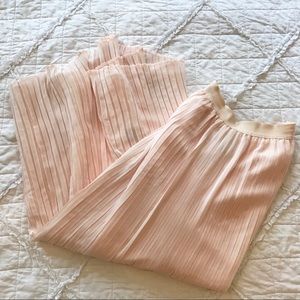 LC Lauren Conrad Chiffon Blush Pleated Maxi Skirt